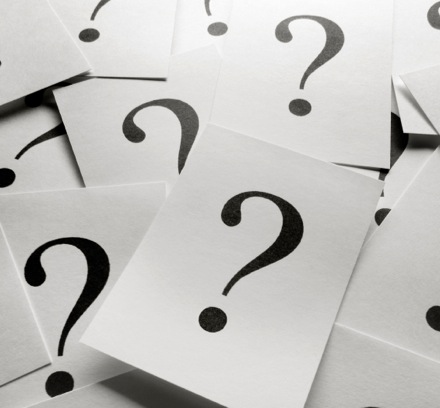 question mark black and white