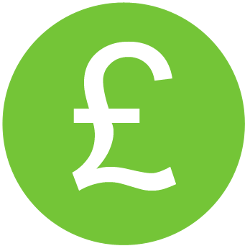 green pound sign