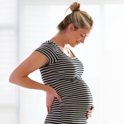 pregnant lady holding belly