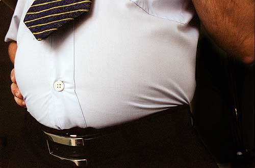 overweight man