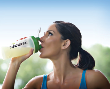 woman drinking shake